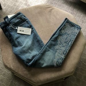 NWT Soft Surroundings jeans with beaded detail